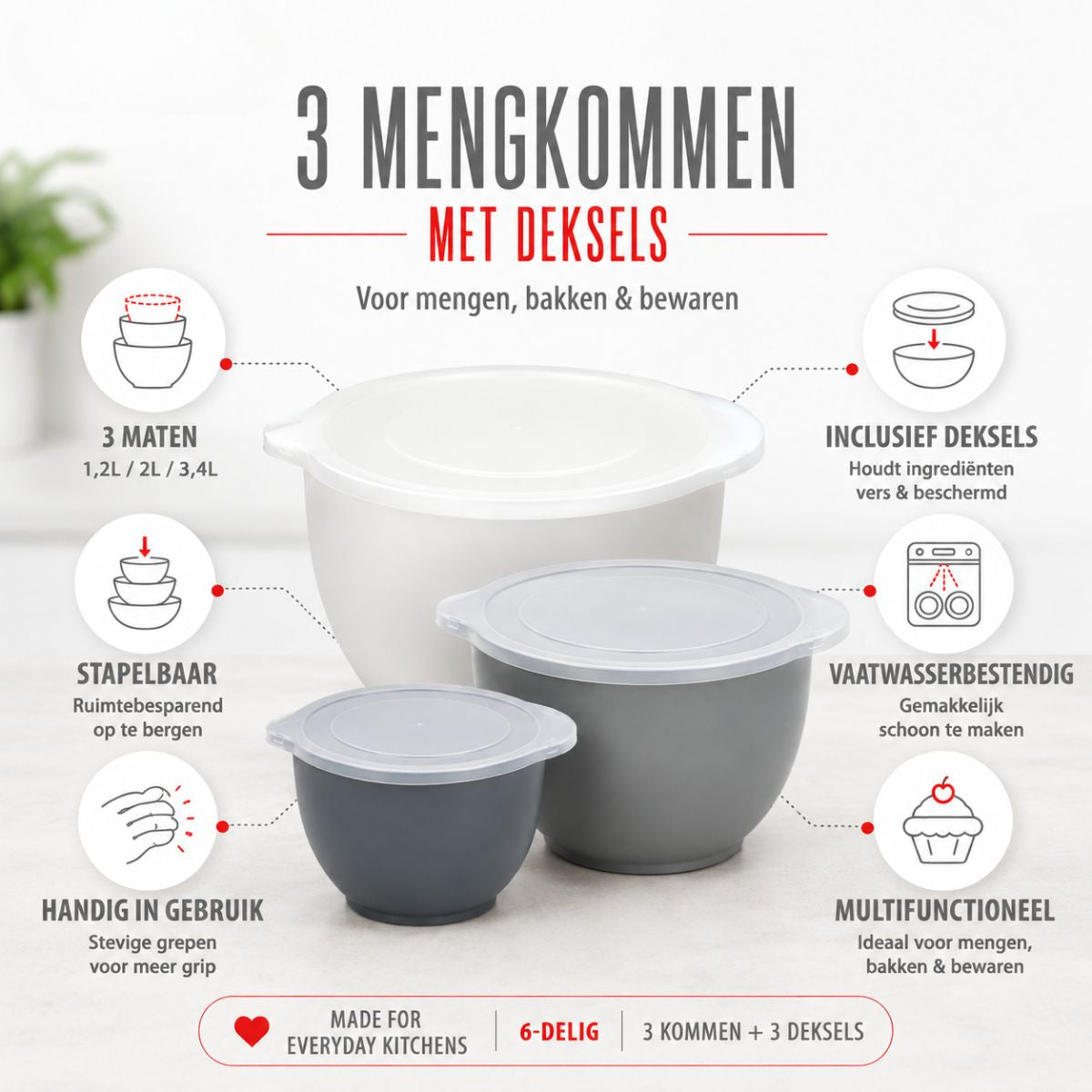 Mixing Bowl 6Pc