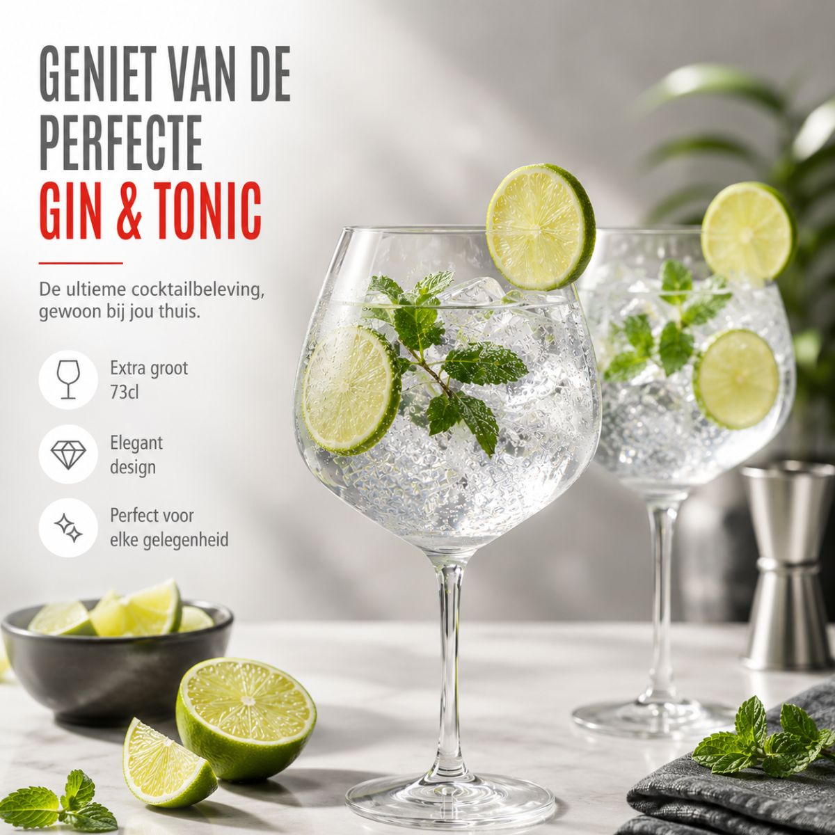 Gin & Tonic Glass 730Ml 4Pc