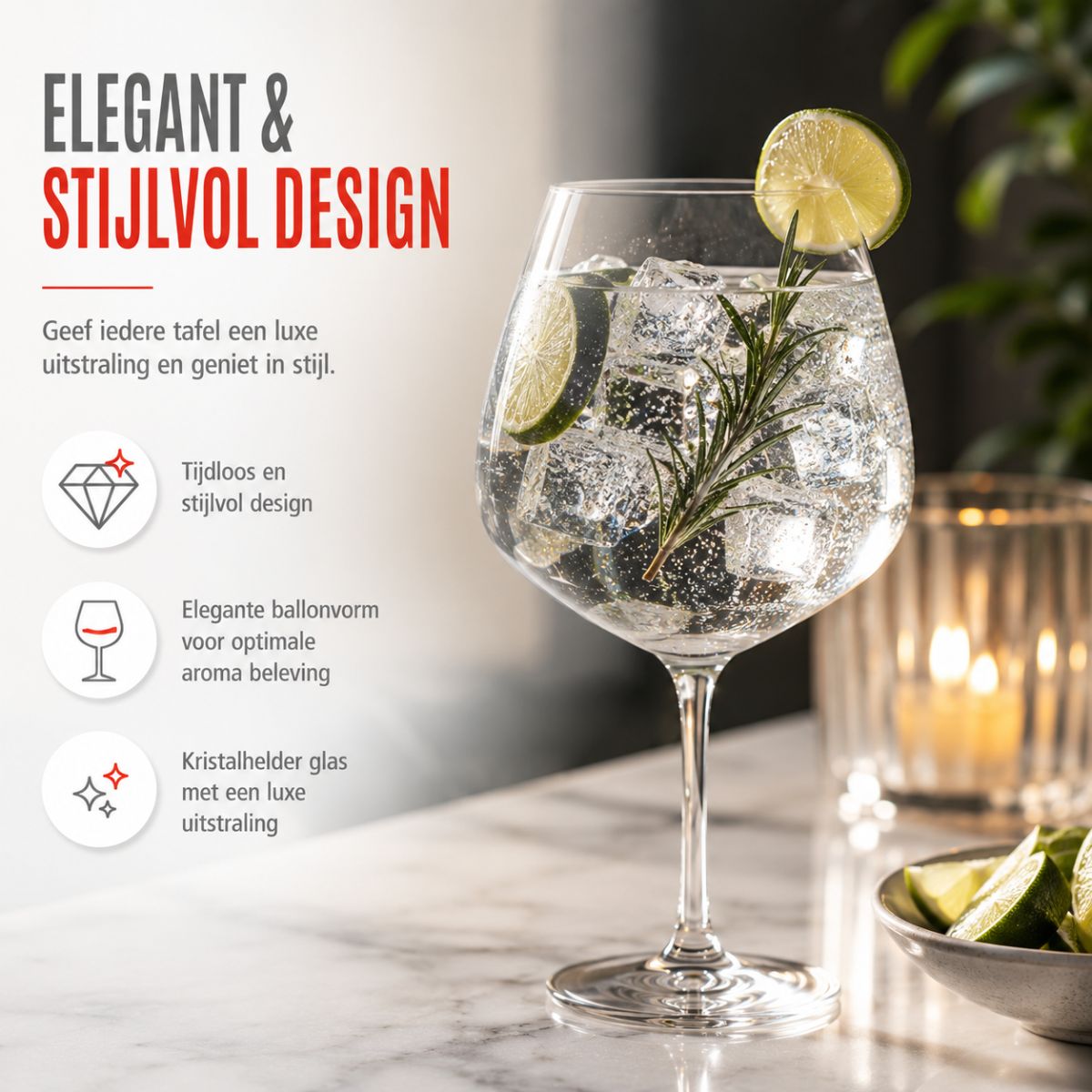 Gin & Tonic Glass 730Ml 4Pc