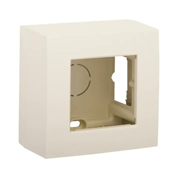 NIKO Opbouwdoos 1-Voudig Créme RAL 1013 Beige Horizontaal Verticaal