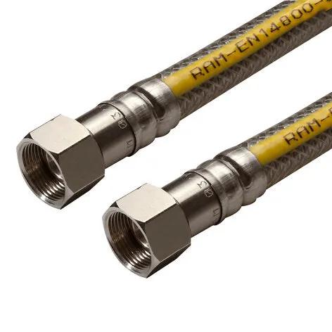 RAM Gasslang RVS Superflex 2x M24 binnendraad 1500mm