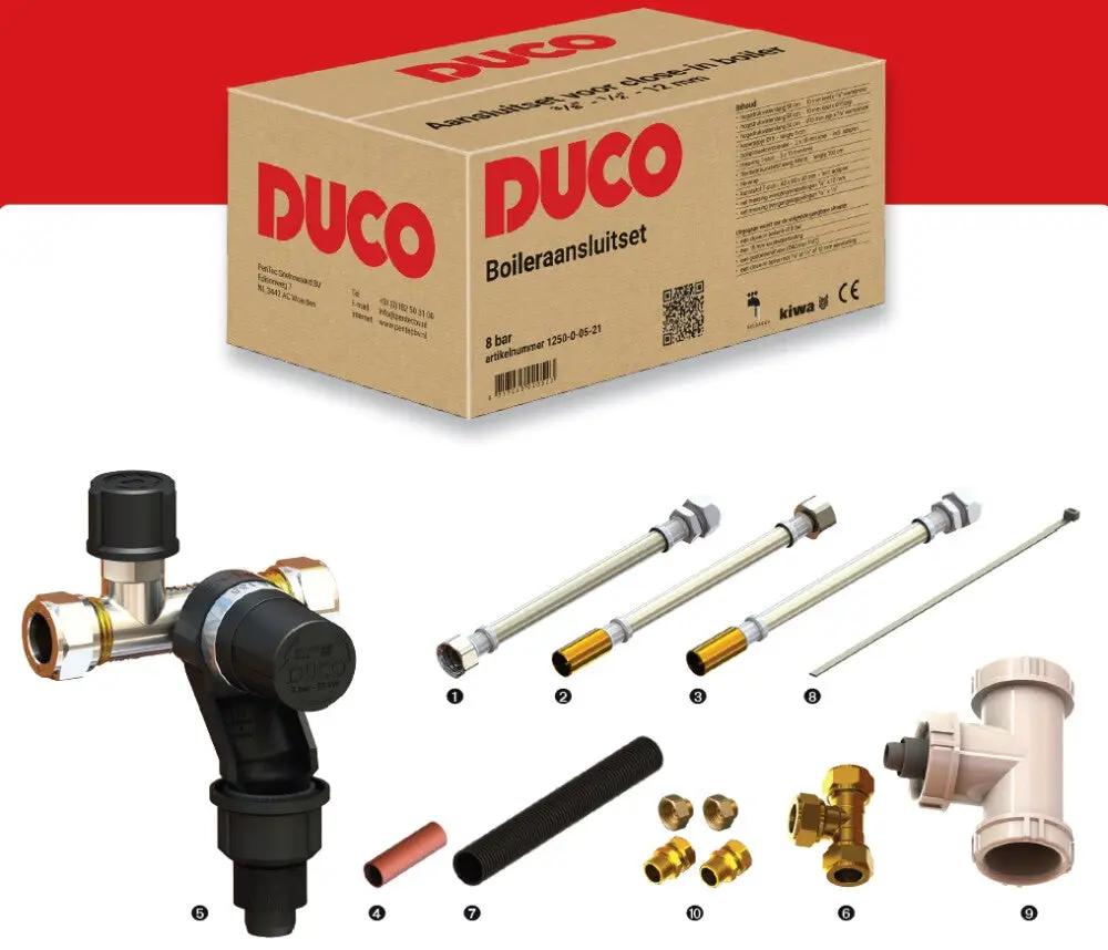 Duco Universele Boiler Aansluit Kit Met Inlaatcombinatie Voor Alle Merken