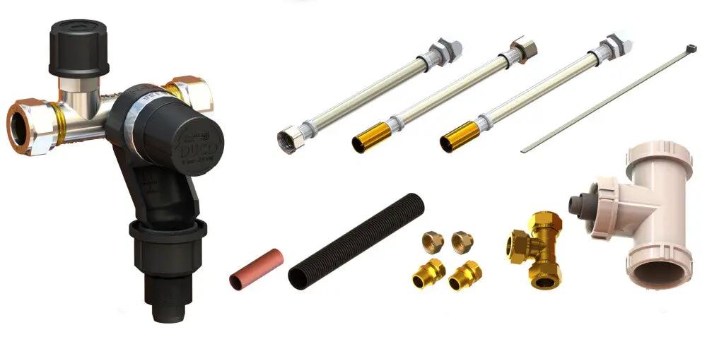 Duco Universele Boiler Aansluit Kit Met Inlaatcombinatie Voor Alle Merken