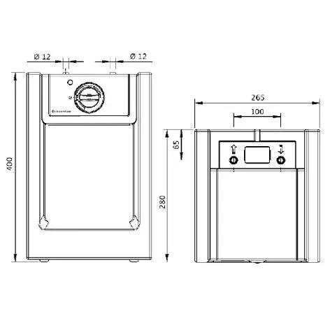 Inventum Keukenboiler Q10 10 L Zwart Traploos Instelbaar Tot 76 Celsius