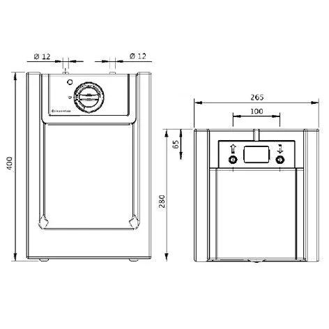 Inventum Hot Fill Keukenboiler Q10 10L Zwart Met Instelbare 80C
