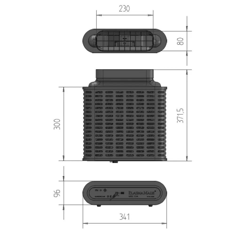 PlasmaMade GUC 1314 Luchtfilter Voor Afzuigkap Recirculatie