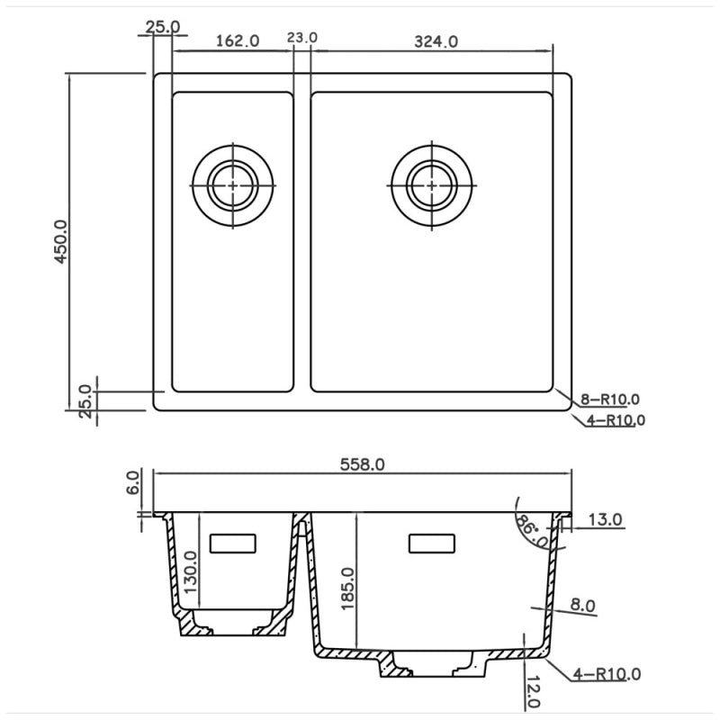 CARESSI CAQPP1534R10BK-EB Zwart