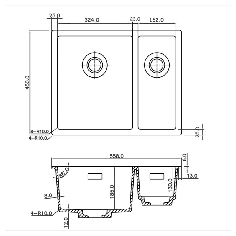 CARESSI CAQPP3415R10BK-EB Zwart