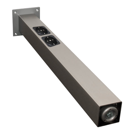 Tafelpoot verstelbaar RVS Look 70x70mm