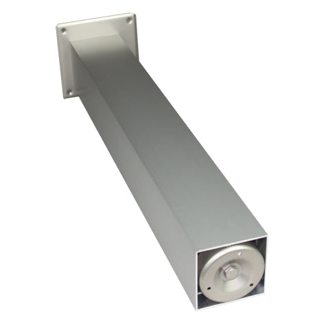 Tafelpoot verstelbaar Rvs-Look 100x100mm