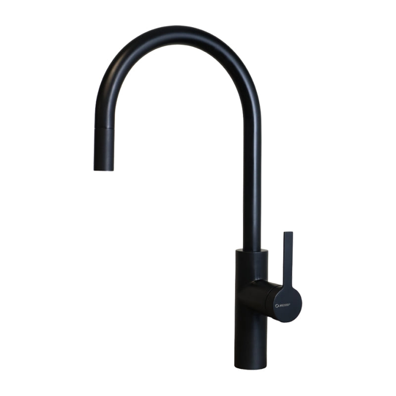 CARESSI Black Line CA1114BKU ECO Eenhendel keukenmengkraan Met uittrekbaar uitloopdeel.