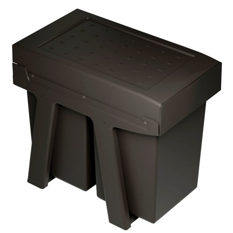 CUCINA Eco Line afvalemmer 2x14L zwart inbouw