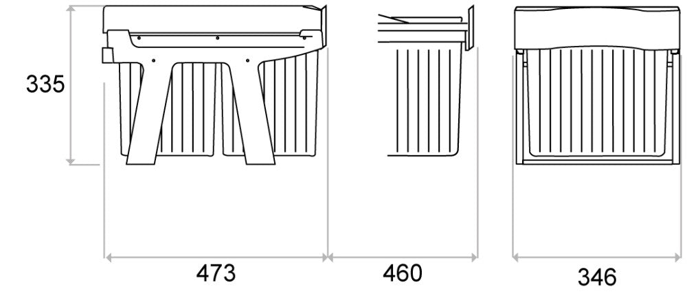 CUCINA Eco Line afvalemmer 2x16L zwart inbouw