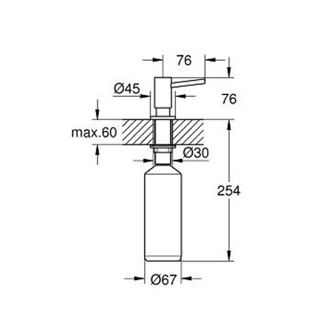 GROHE 40535DC0 Cosmopolitan Zeeppomp