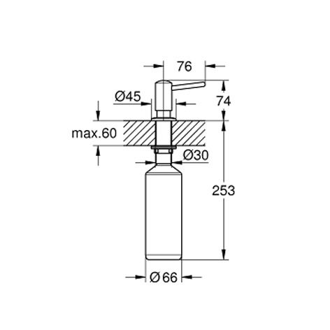 GROHE 40536 000 Contemporary Zeeppomp