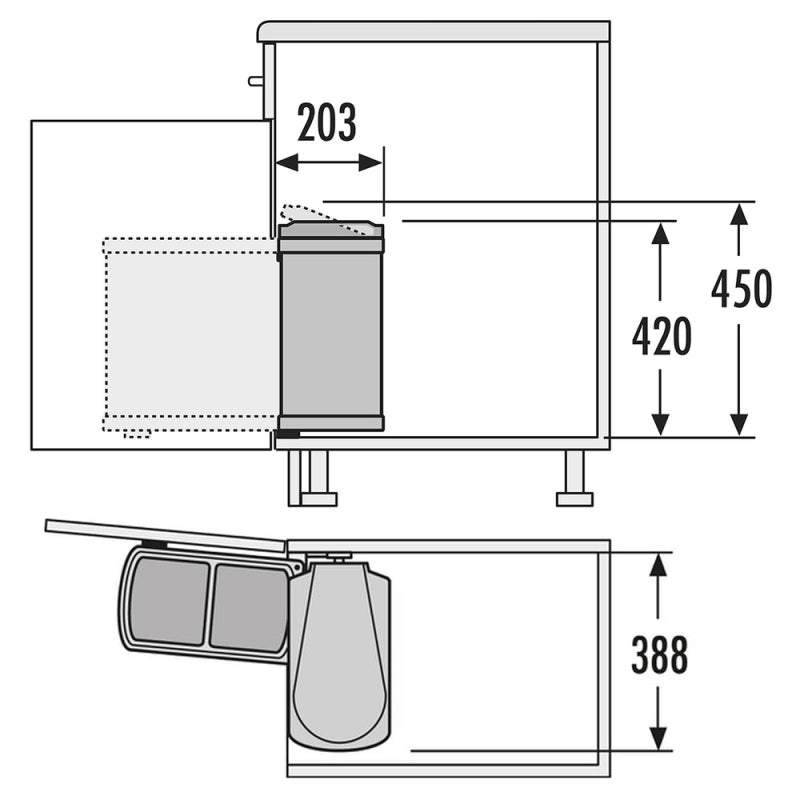 HAILO Duo Afvalemmer 3416001