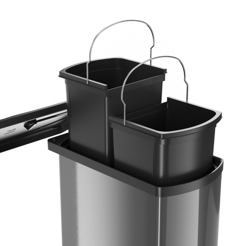 HAILO Duo Afvalsysteem 2x8L en ndash Inbouw, Antraciet