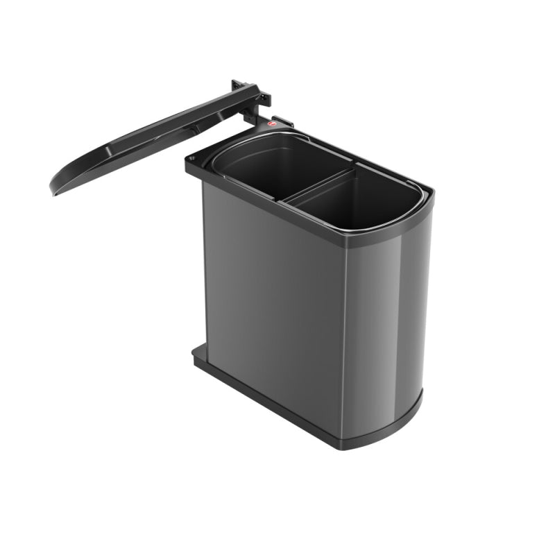 HAILO Duo Afvalsysteem 2x8L en ndash Inbouw, Antraciet