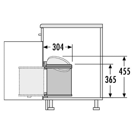 HAILO Mono Afvalemmer Rvs /zwart
