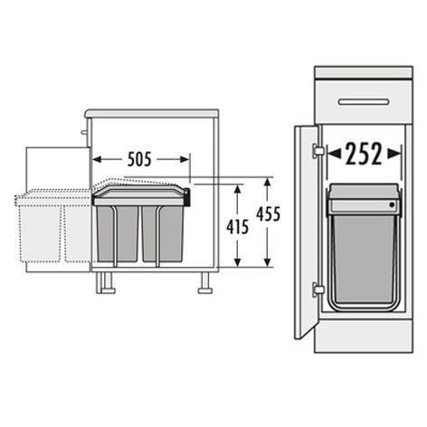 HAILO Tandem Afvalemmer 3650101