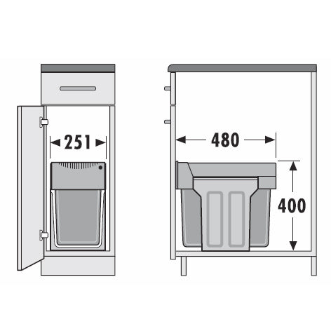 HAILO Tandem Afvalemmer 3666111
