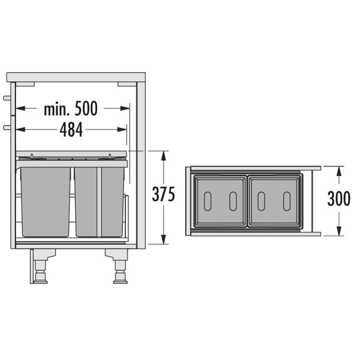 HAILO Tandem Afvalemmer 3669001