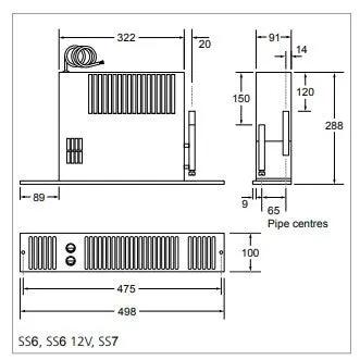 Space Saver Plintverwarming SS6 2080W Ruimtebesparend